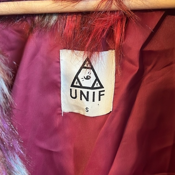 UNIF Faux Fur Jacket SZ S - Picture 4 of 7